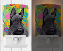 Scottish Terrier Easter Eggtravaganza Ceramic Night Light Compact, UL-Certified, Ideal for Bedroom, Bathroom, Nursery, Hallway, Kitchen, 6x4x3, Multicolor