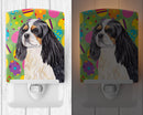 Cavalier Spaniel Easter Eggtravaganza Ceramic Night Light Compact, UL-Certified, Ideal for Bedroom, Bathroom, Nursery, Hallway, Kitchen, 6x4x3, Multicolor
