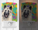 Belgian Tervuren Easter Eggtravaganza Ceramic Night Light Compact, UL-Certified, Ideal for Bedroom, Bathroom, Nursery, Hallway, Kitchen, 6x4x3, Multicolor