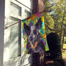 Australian Cattle Dog Easter Eggtravaganza House Flag 28x40 Porch Sleeve Pole Decorative Outside Yard Banner Artwork Wall Hanging, Polyester