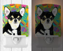 Chihuahua Easter Eggtravaganza Ceramic Night Light Compact, UL-Certified, Ideal for Bedroom, Bathroom, Nursery, Hallway, Kitchen, 6x4x3, Multicolor