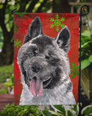Akita Red Snowflakes Holiday Christmas Garden Flag – Decorative Outdoor Yard Flag SC9482GF