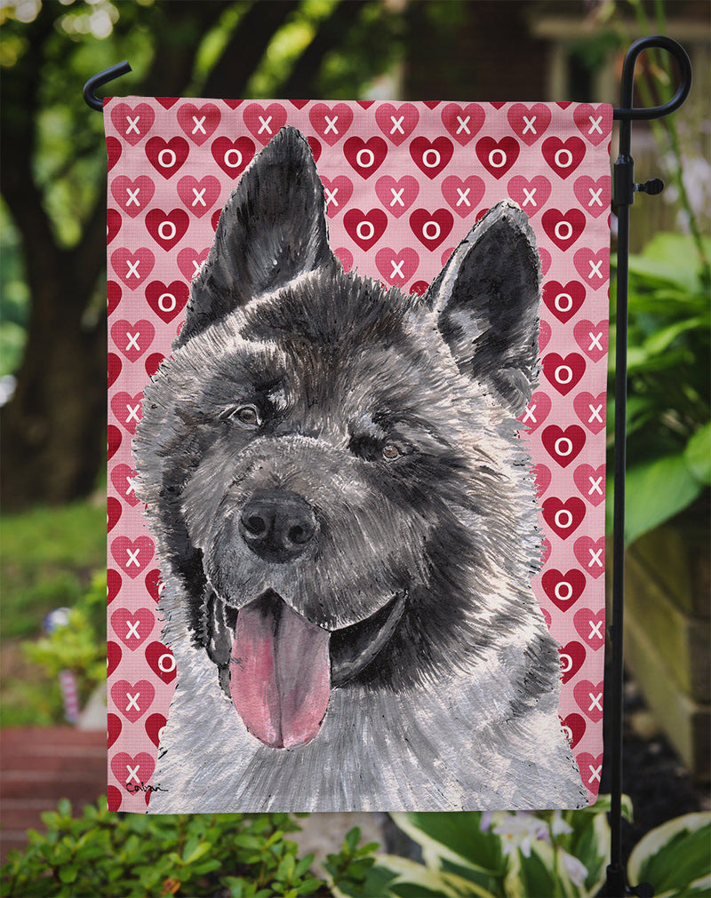 Akita Hearts Love and Valentine's Day Garden Flag – Decorative Outdoor Yard Flag SC9484GF