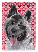 Akita Hearts Love and Valentine's Day Garden Flag – Decorative Outdoor Yard Flag SC9484GF