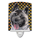 Akita Candy Corn Halloween Ceramic Night Light SC9486CNL
