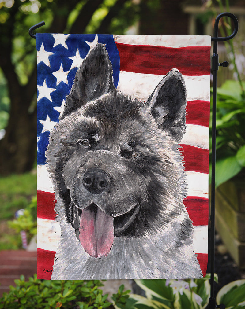 Akita USA Patriotic American Flag Garden Flag - Outdoor Decorative Yard Flag SC9487GF