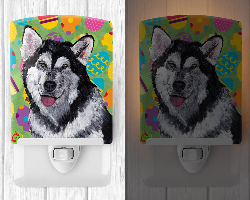 Alaskan Malamute Easter Eggtravaganza Ceramic Night Light SC9489CNL