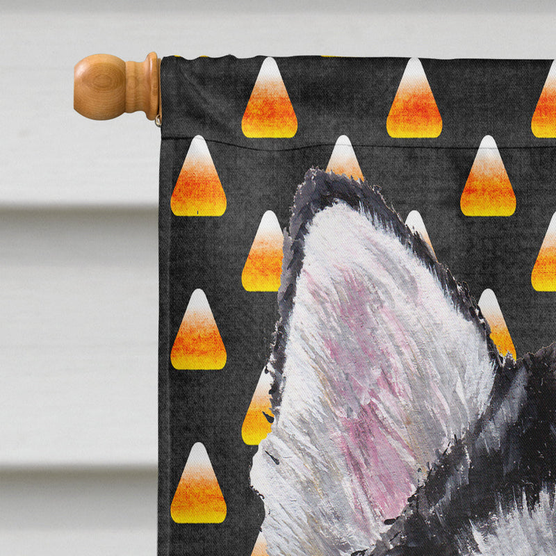 Alaskan Malamute Candy Corn Halloween Flag Canvas House Size SC9496CHF