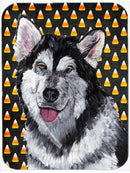 Alaskan Malamute Candy Corn Halloween Glass Cutting Boards – Durable, Decorative Kitchen Art Large Size SC9496LCB