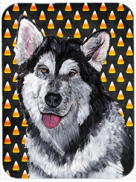 Alaskan Malamute Candy Corn Halloween Glass Cutting Board Large Size SC9496LCB