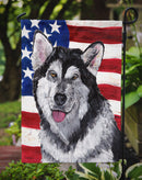 Alaskan Malamute USA Patriotic American Flag Garden Flag – Decorative Outdoor Yard Flag SC9497GF