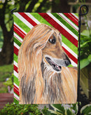 Afghan Hound Candy Cane Holiday Christmas Garden Flag – Decorative Outdoor Yard Flag SC9498GF