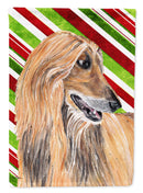 Afghan Hound Candy Cane Holiday Christmas Garden Flag – Decorative Outdoor Yard Flag SC9498GF