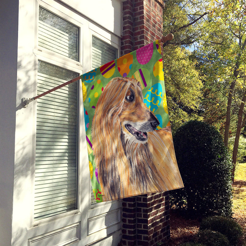 Afghan Hound Easter Eggtravaganza Flag Canvas House Size SC9500CHF