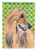 Afghan Hound St. Patrick's Day Shamrock Garden Flag - Outdoor Decorative Yard Flag SC9502GF