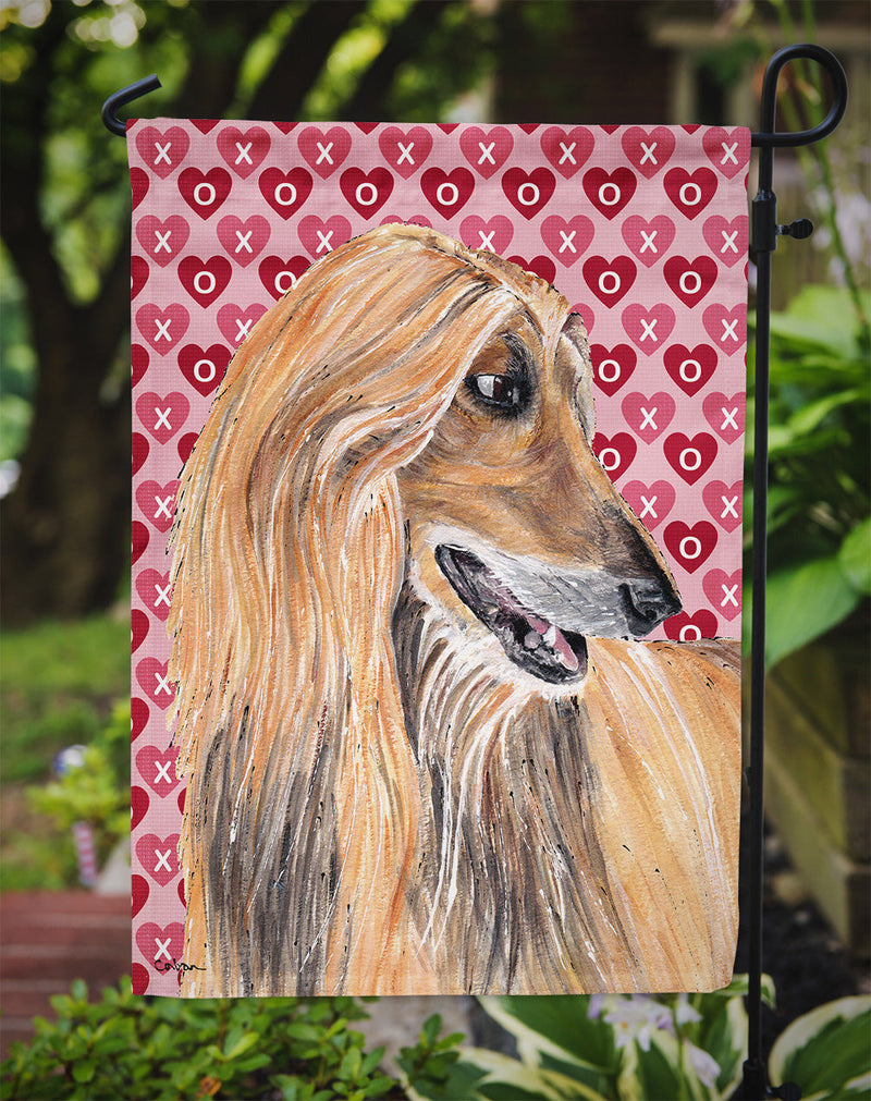 Afghan Hound Hearts Love and Valentine's Day Flag Garden Size SC9503GF