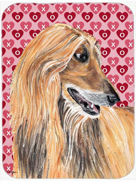 Afghan Hound Hearts Love and Valentine's Day Glass Cutting Board Large Size SC9503LCB