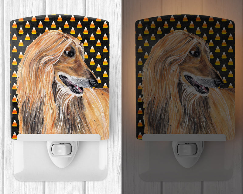 Afghan Hound Candy Corn Halloween Ceramic Night Light SC9505CNL