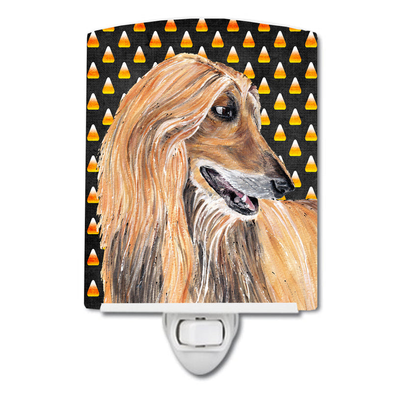 Afghan Hound Candy Corn Halloween Ceramic Night Light SC9505CNL