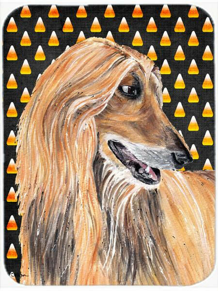 Afghan Hound Candy Corn Halloween Glass Cutting Board Large Size SC9505LCB