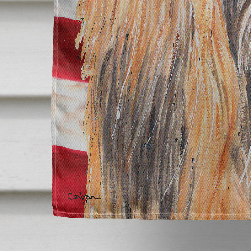 Afghan Hound USA Patriotic American Flag Flag Canvas House Size SC9506CHF