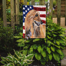 Afghan Hound USA Patriotic American Flag Garden Flag – Decorative Outdoor Yard Flag SC9506GF