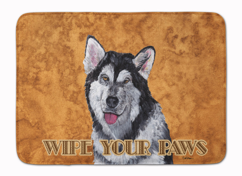 Alaskan Malamute Wipe your Paws Machine Washable Memory Foam Mat SC9507RUG