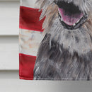Border Terrier Mix USA American Flag Flag Canvas House Size