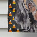 Black and Tan Coonhound  Candy Corn Halloween House Flag 28x40 Porch Sleeve Pole Decorative Outside Yard Banner Artwork Wall Hanging, Polyester