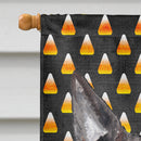 Bull Terrier Candy Corn Halloween House Flag 28x40 Porch Sleeve Pole Decorative Outside Yard Banner Artwork Wall Hanging, Polyester