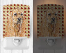 Buff Cocker Spaniel Fall Leaves Ceramic Night Light Compact, UL-Certified, Ideal for Bedroom, Bathroom, Nursery, Hallway, Kitchen, 6x4x3, Multicolor