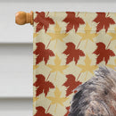 Border Terrier Fall Leaves Flag Canvas House Size