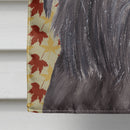 Brussels Griffon Fall Leaves House Flag 28x40 Porch Sleeve Pole Decorative Outside Yard Banner Artwork Wall Hanging, Polyester