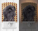 Brussels Griffon Fall Leaves Ceramic Night Light Compact, UL-Certified, Ideal for Bedroom, Bathroom, Nursery, Hallway, Kitchen, 6x4x3, Multicolor