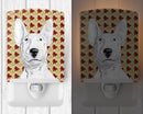Bull Terrier Fall Leaves Ceramic Night Light Compact, UL-Certified, Ideal for Bedroom, Bathroom, Nursery, Hallway, Kitchen, 6x4x3, Multicolor