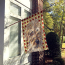Golden Doodle Fall Leaves House Flag 28x40 Porch Sleeve Pole Decorative Outside Yard Banner Artwork Wall Hanging, Polyester