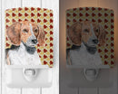 English Foxhound Fall Leaves Ceramic Night Light Compact, UL-Certified, Ideal for Bedroom, Bathroom, Nursery, Hallway, Kitchen, 6x4x3, Multicolor