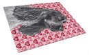 Cocker Spaniel Valentine's Love Glass Cutting Boards – Durable, Decorative Kitchen Art Large