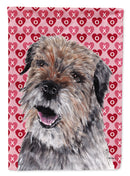 Border Terrier Valentine's Love Garden Flag – Decorative Outdoor Yard Flag