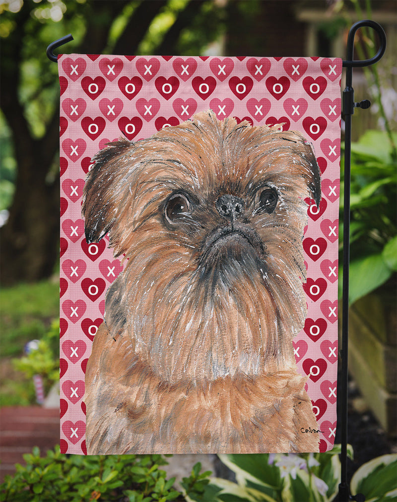 Brussels Griffon Valentine's Love Garden Flag – Decorative Outdoor Yard Flag