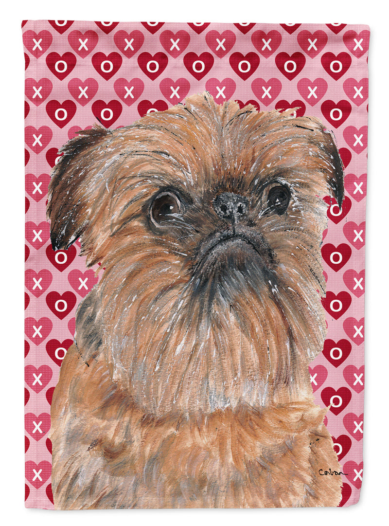 Brussels Griffon Valentine's Love Garden Flag – Decorative Outdoor Yard Flag