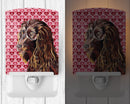 Boykin Spaniel Hearts and Love Ceramic Night Light Compact, UL-Certified, Ideal for Bedroom, Bathroom, Nursery, Hallway, Kitchen, 6x4x3, Multicolor