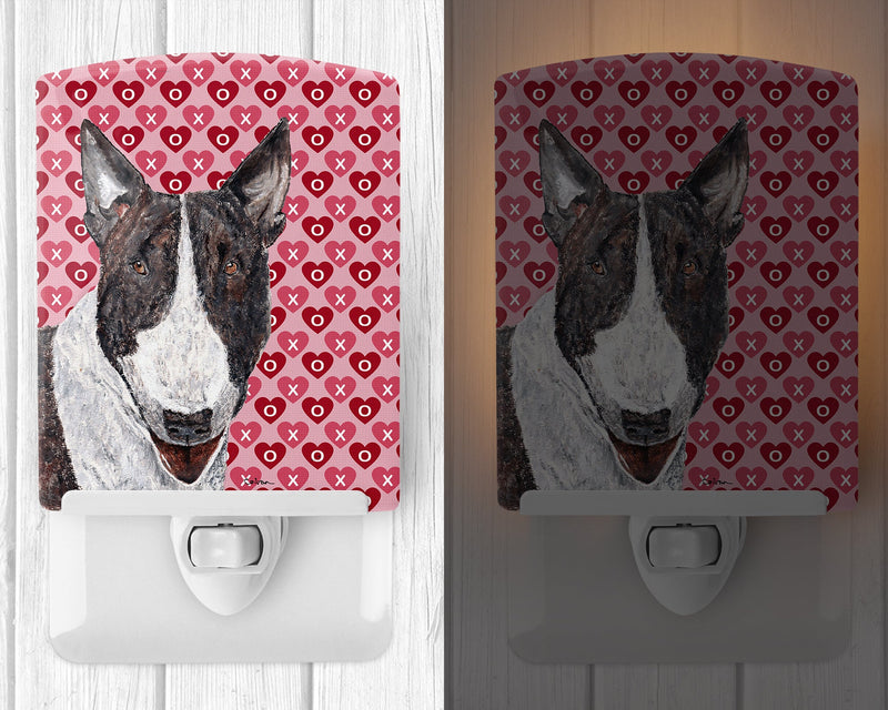 Bull Terrier Hearts and Love Ceramic Night Light SC9561CNL