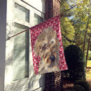 Goldendoodle Valentine's Love Flag Canvas House Size
