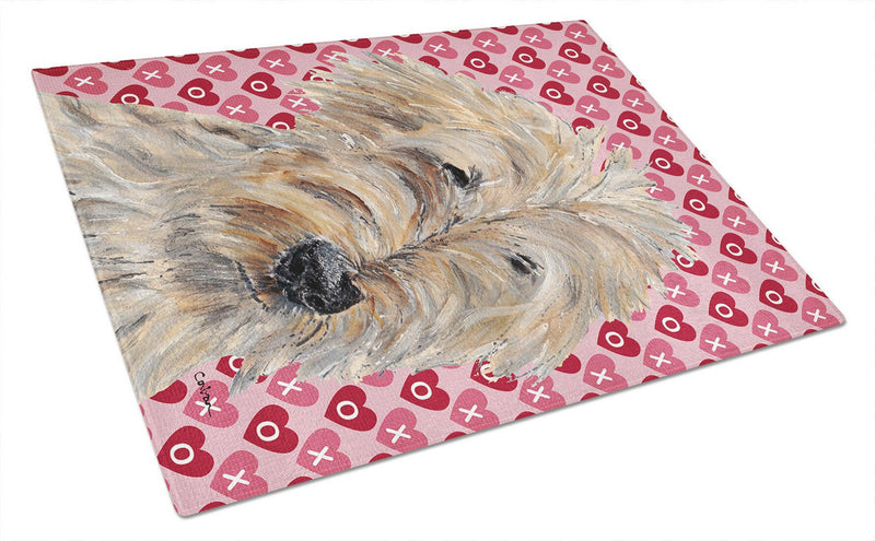 Goldendoodle Valentine's Love Glass Cutting Boards – Durable, Decorative Kitchen Art Large