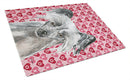Chinese Crested Valentine's Love Glass Cutting Boards – Durable, Decorative Kitchen Art Large