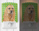 Buff Cocker Spaniel Lucky Shamrock St. Patrick's Day Ceramic Night Light Compact, UL-Certified, Ideal for Bedroom, Bathroom, Nursery, Hallway, Kitchen, 6x4x3, Multicolor