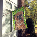 Brussels Griffon Lucky Shamrock St. Patrick's Day House Flag 28x40 Porch Sleeve Pole Decorative Outside Yard Banner Artwork Wall Hanging, Polyester