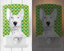 Bull Terrier Lucky Shamrock St. Patrick's Day Ceramic Night Light Compact, UL-Certified, Ideal for Bedroom, Bathroom, Nursery, Hallway, Kitchen, 6x4x3, Multicolor
