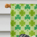 Chinese Crested Lucky Shamrock St. Patrick's Day House Flag 28x40 Porch Sleeve Pole Decorative Outside Yard Banner Artwork Wall Hanging, Polyester